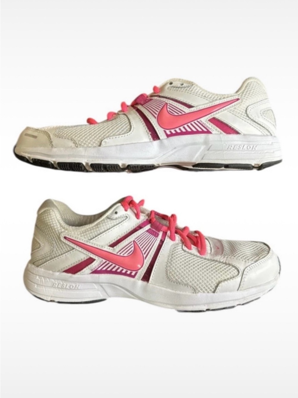 Nike Dart 10 Women's Size 7.5 White Pink Running Shoes Sneakers